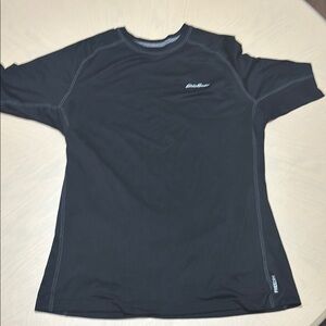 Eddie Bauer Men’s Black Athletic Short Sleeves Shirt Size Large